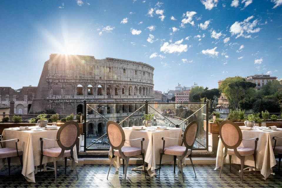 Rooftop Drinks by the Colosseum